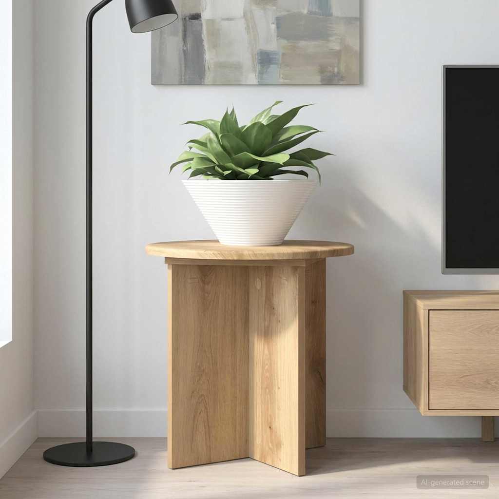 vidaXL Soporte de plantas 2 uds. Roble artisan 40 x 40 x 40 cm