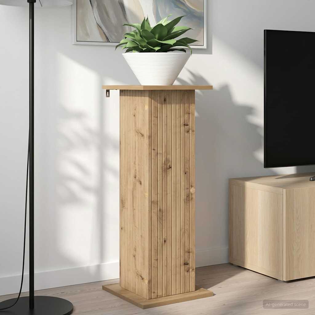 vidaXL Soporte de plantas 2 uds. Roble artisan 30,5 x 30 x 80,5 cm