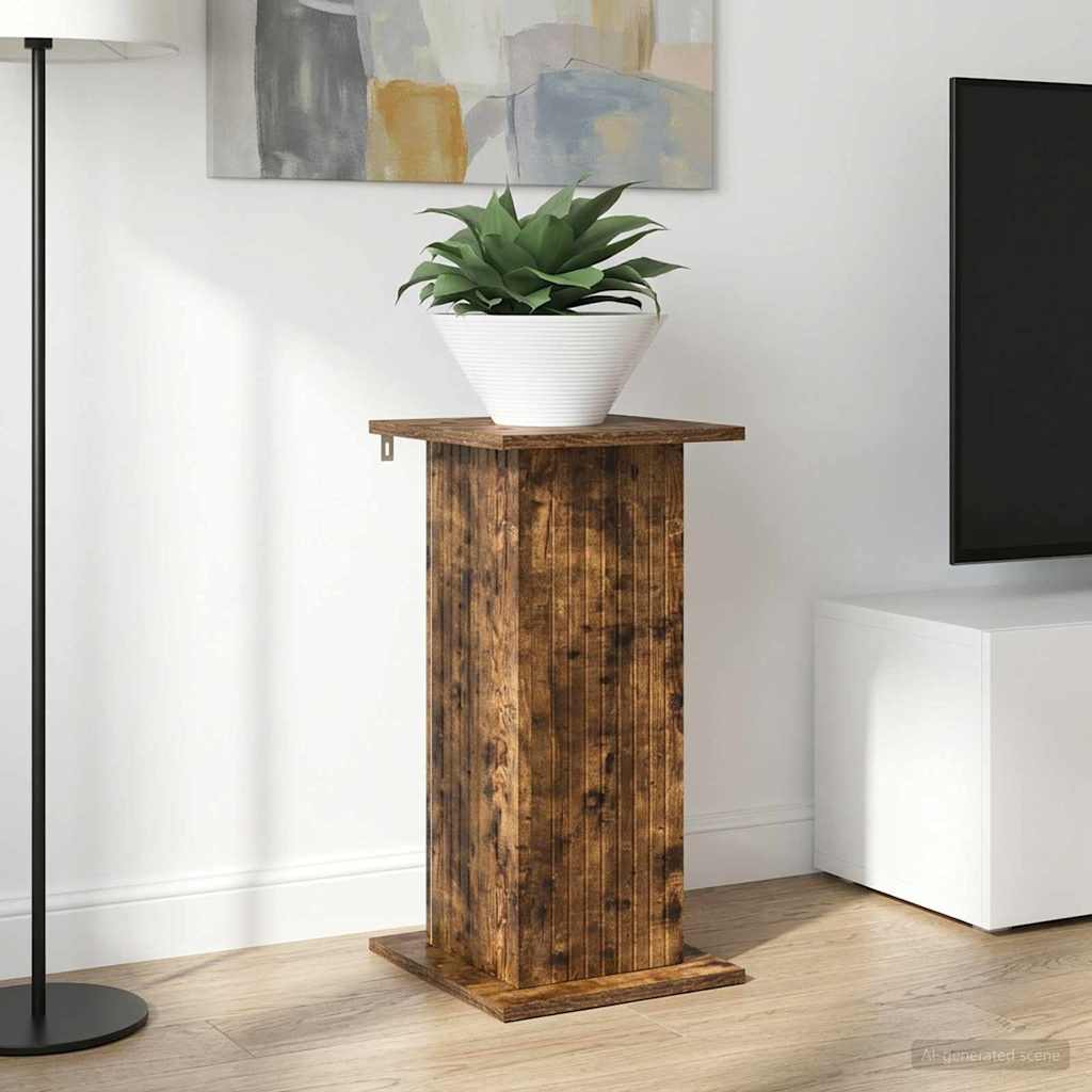vidaXL Soporte de plantas Roble Ahumado 30,5 x 30 x 60,5 cm