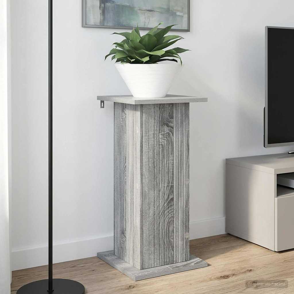 vidaXL Soporte de plantas 2 uds. Gris Sonoma 30,5 x 30 x 60,5 cm