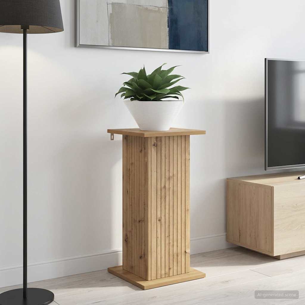 vidaXL Soporte de plantas 2 uds. Roble artisan 30,5 x 30 x 60,5 cm