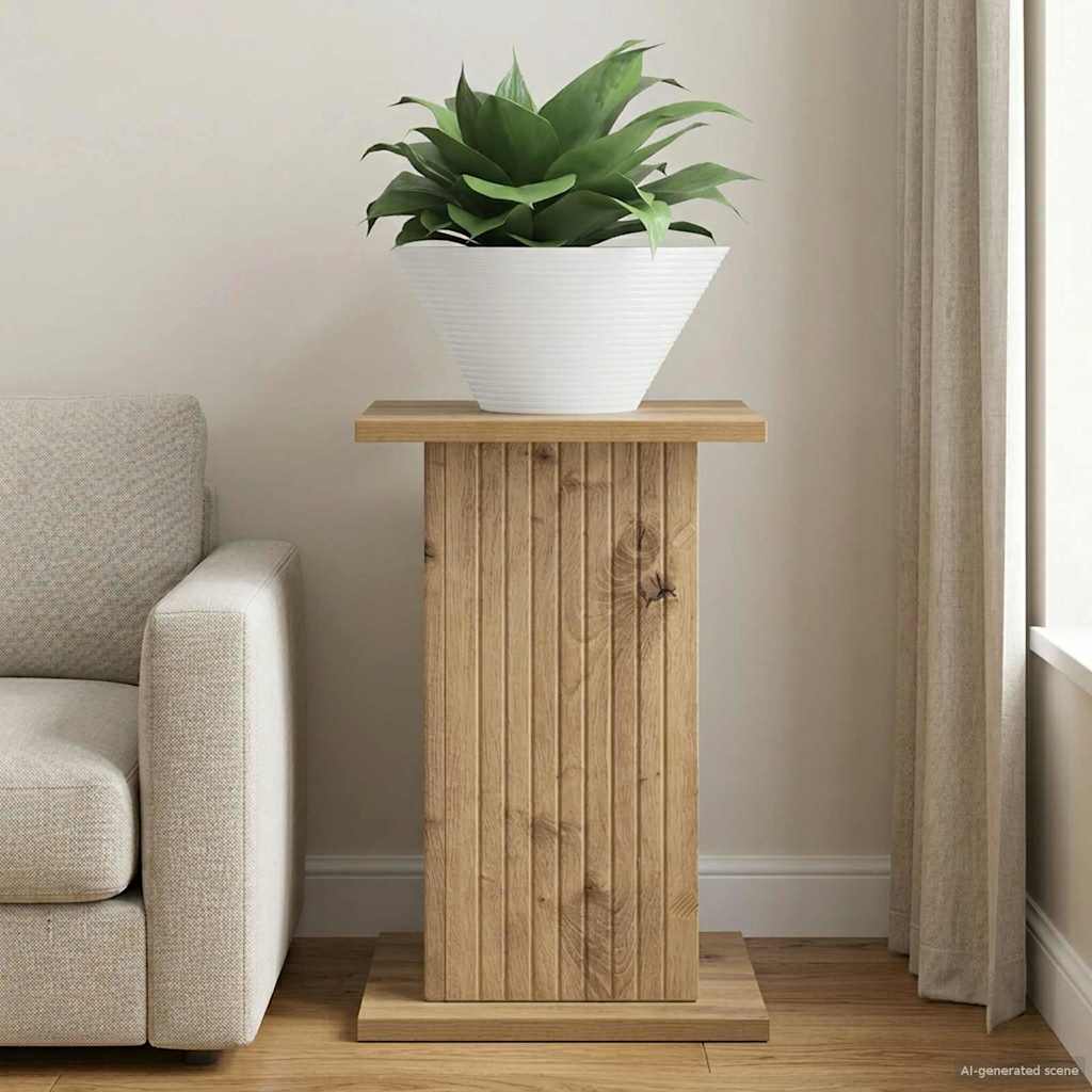 vidaXL Soporte de plantas Roble artisan 30,5 x 30 x 43 cm