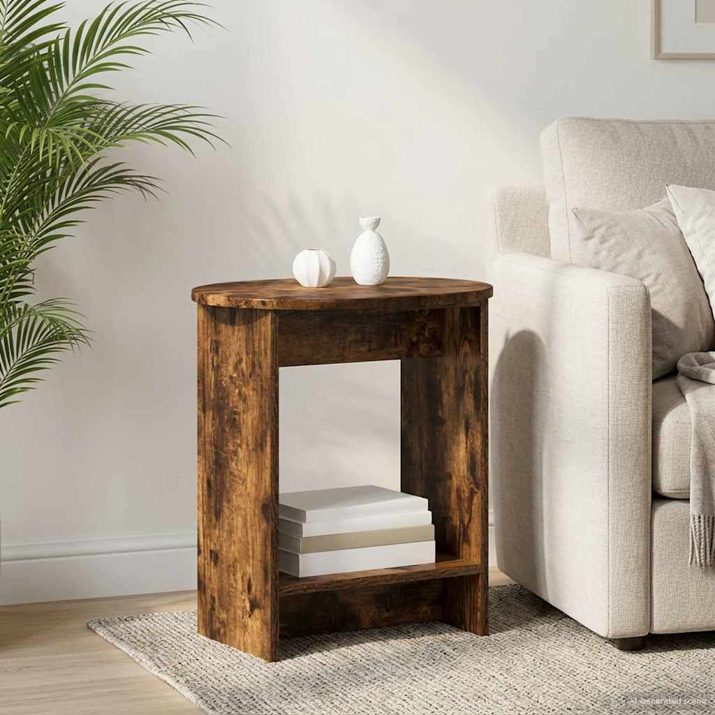 vidaXL Mesa lateral Roble Ahumado 50 x 39,5 x 55 cm