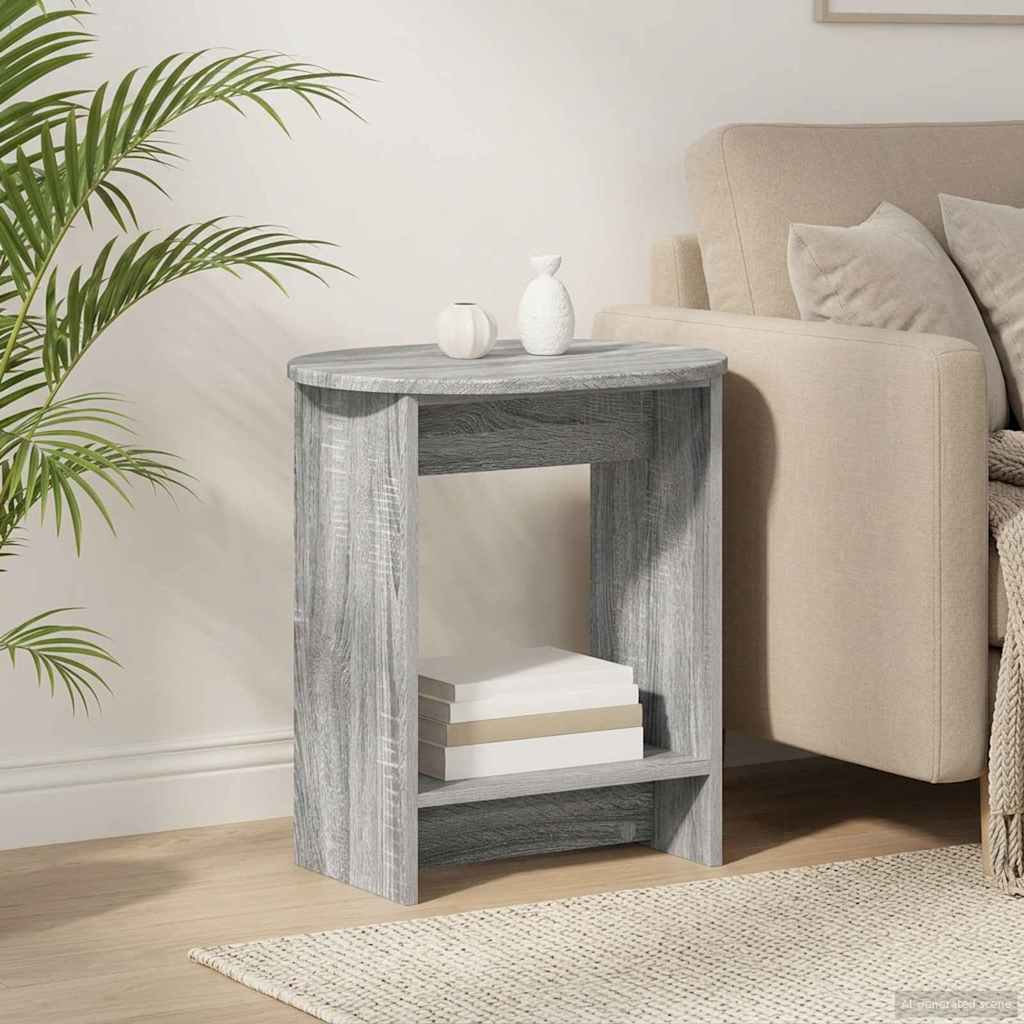 vidaXL Mesa lateral Gris Sonoma 50 x 39,5 x 55 cm Madera de ingeniería