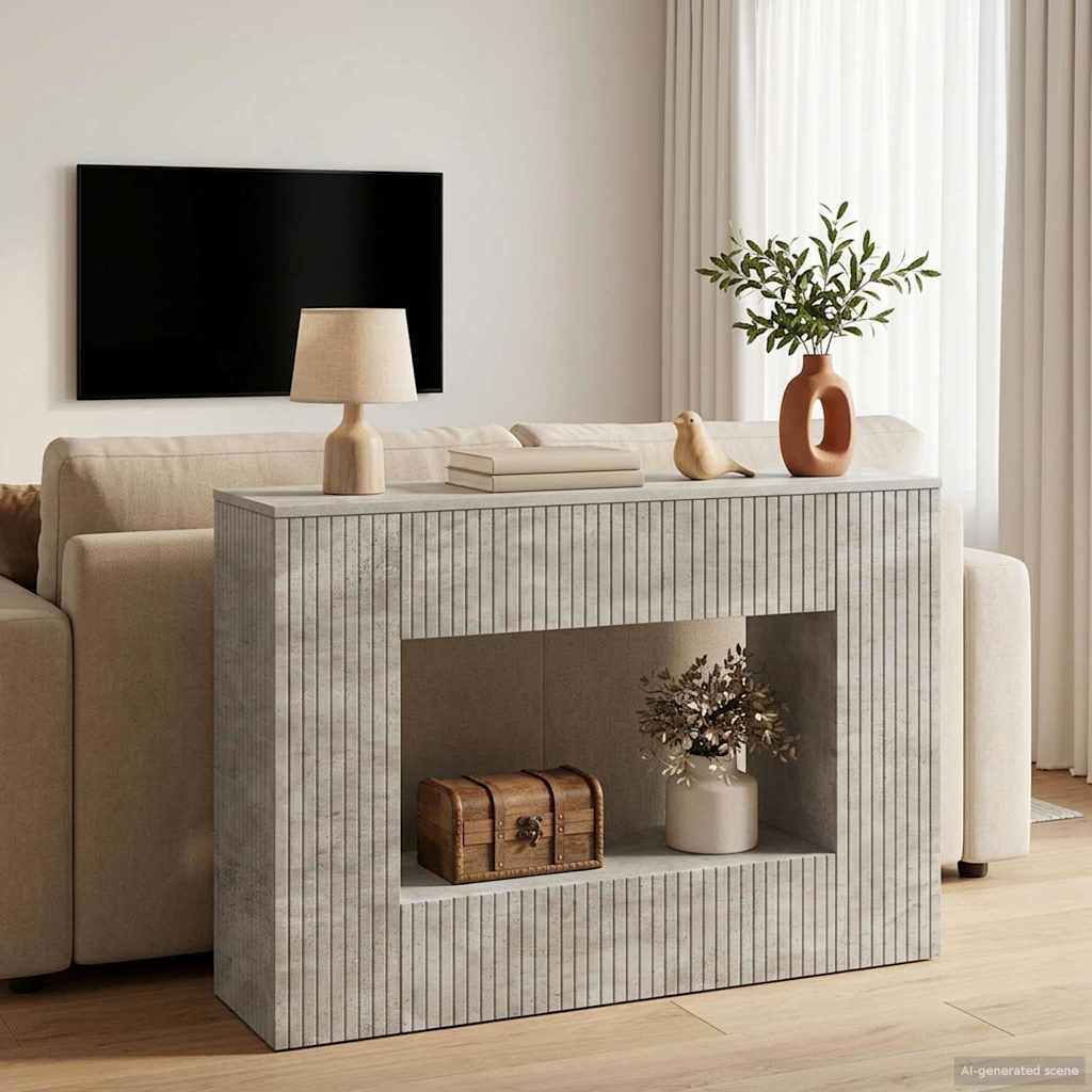 vidaXL Mesa Consola Gris Concreto 101 x 29 x 74 cm