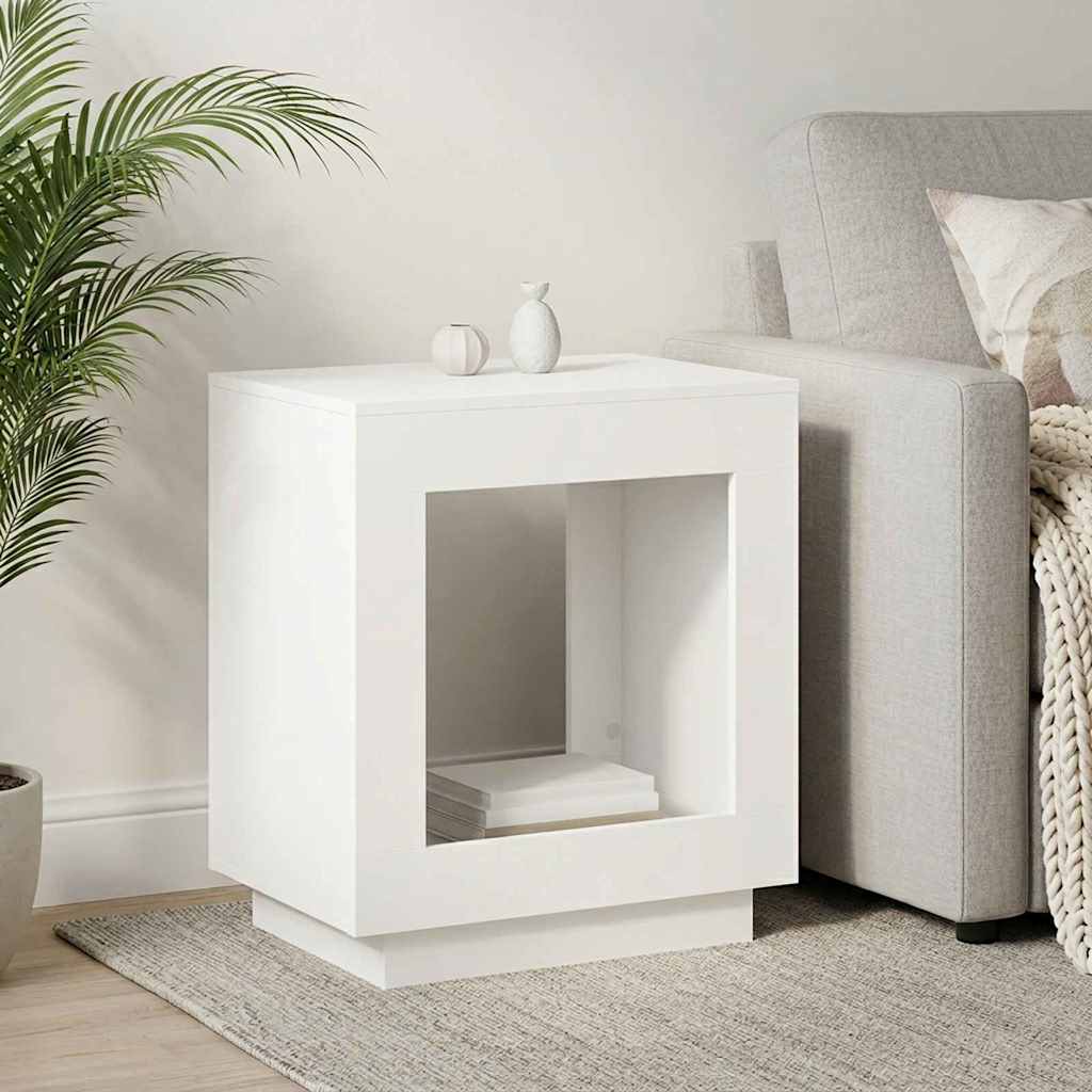 vidaXL Mesa lateral Blanco 60 x 40 x 65 cm Madera de ingeniería