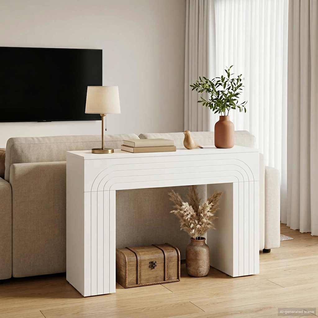 vidaXL Mesa de centro Blanco 102 x 35 x 75 cm Madera de ingeniería