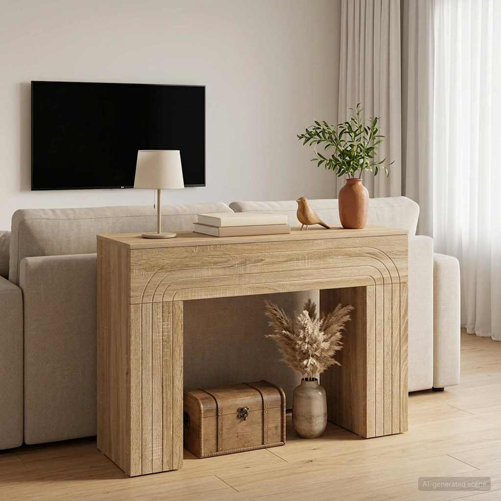 vidaXL Mesa de centro Roble Sonoma 102 x 35 x 75 cm