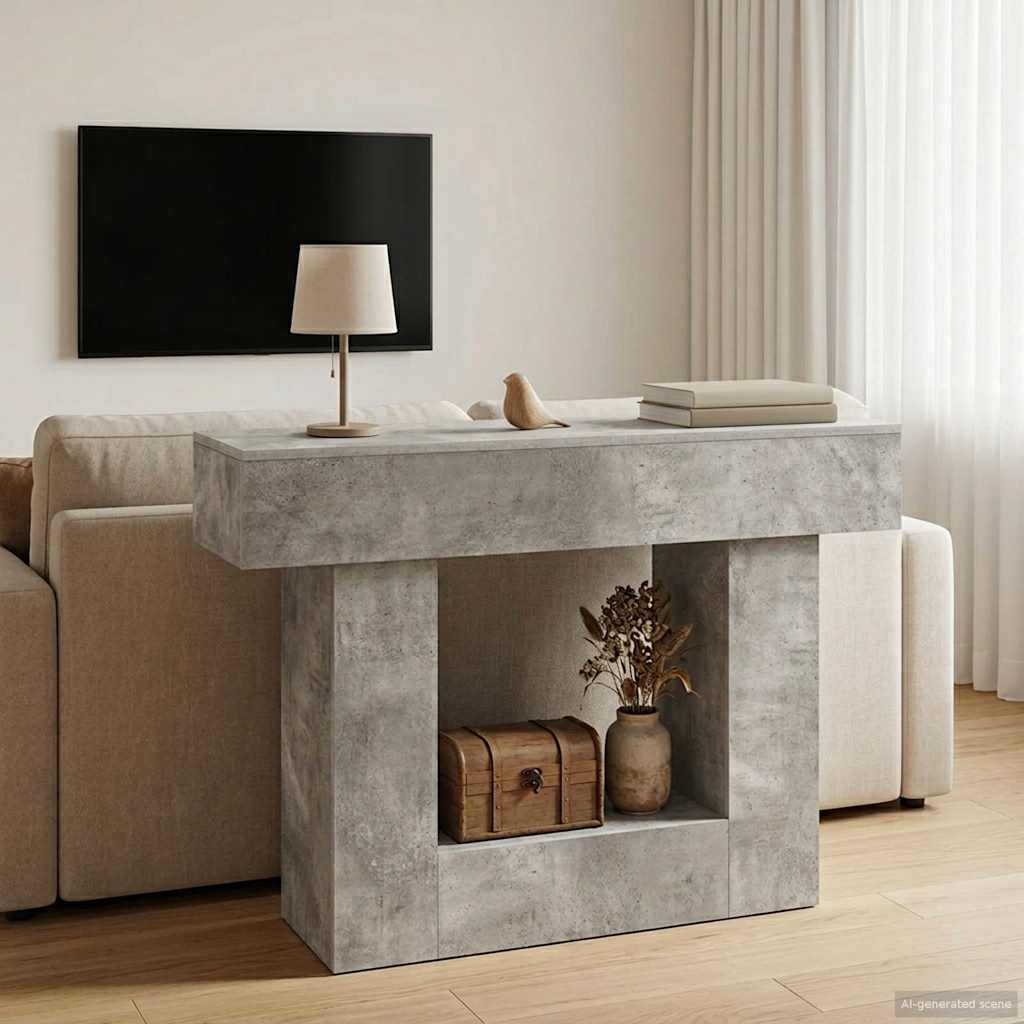 vidaXL Gris Concreto 101 x 30 x 74 cm