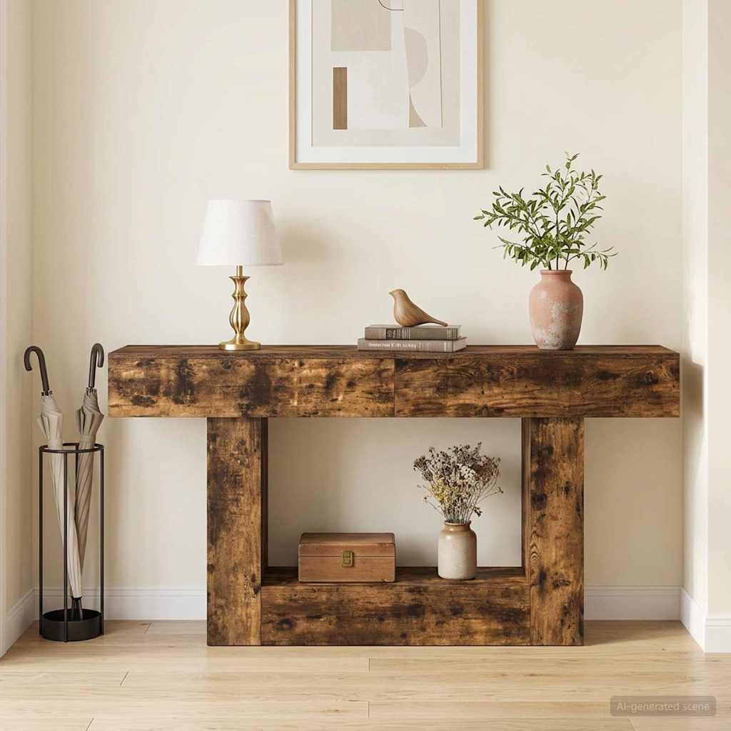 vidaXL Roble Ahumado 160 x 30 x 74 cm