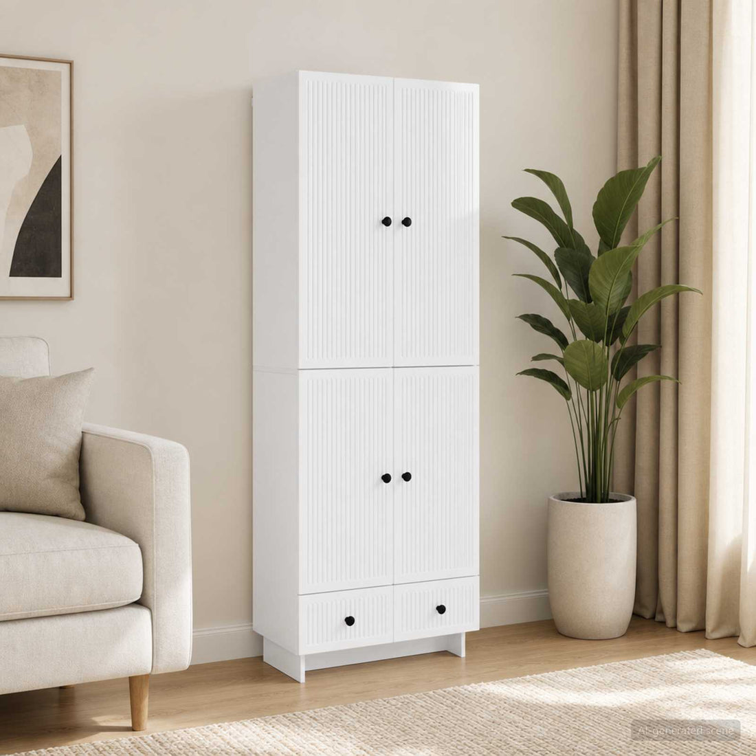 vidaXL Juego de armarios 2 uds. Blanco Brillante Madera de ingeniería
