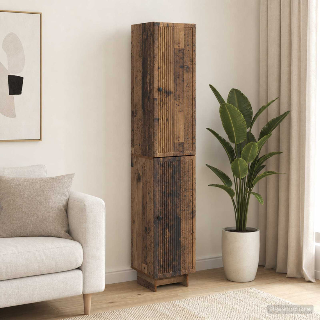 vidaXL Juego de armarios 2 uds. Madera envejecida Madera de ingeniería