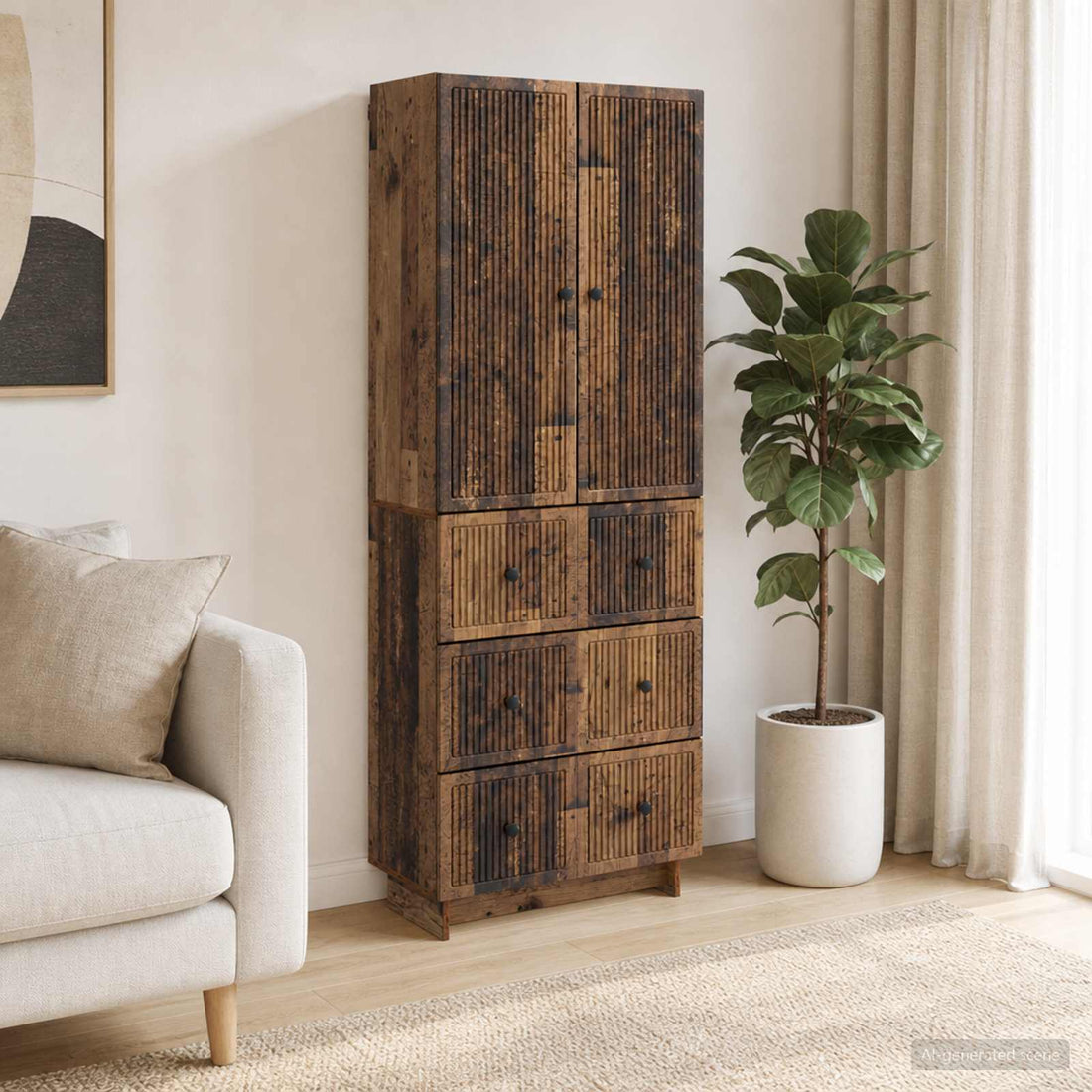 vidaXL Juego de armarios 2 uds. Madera de ingeniería