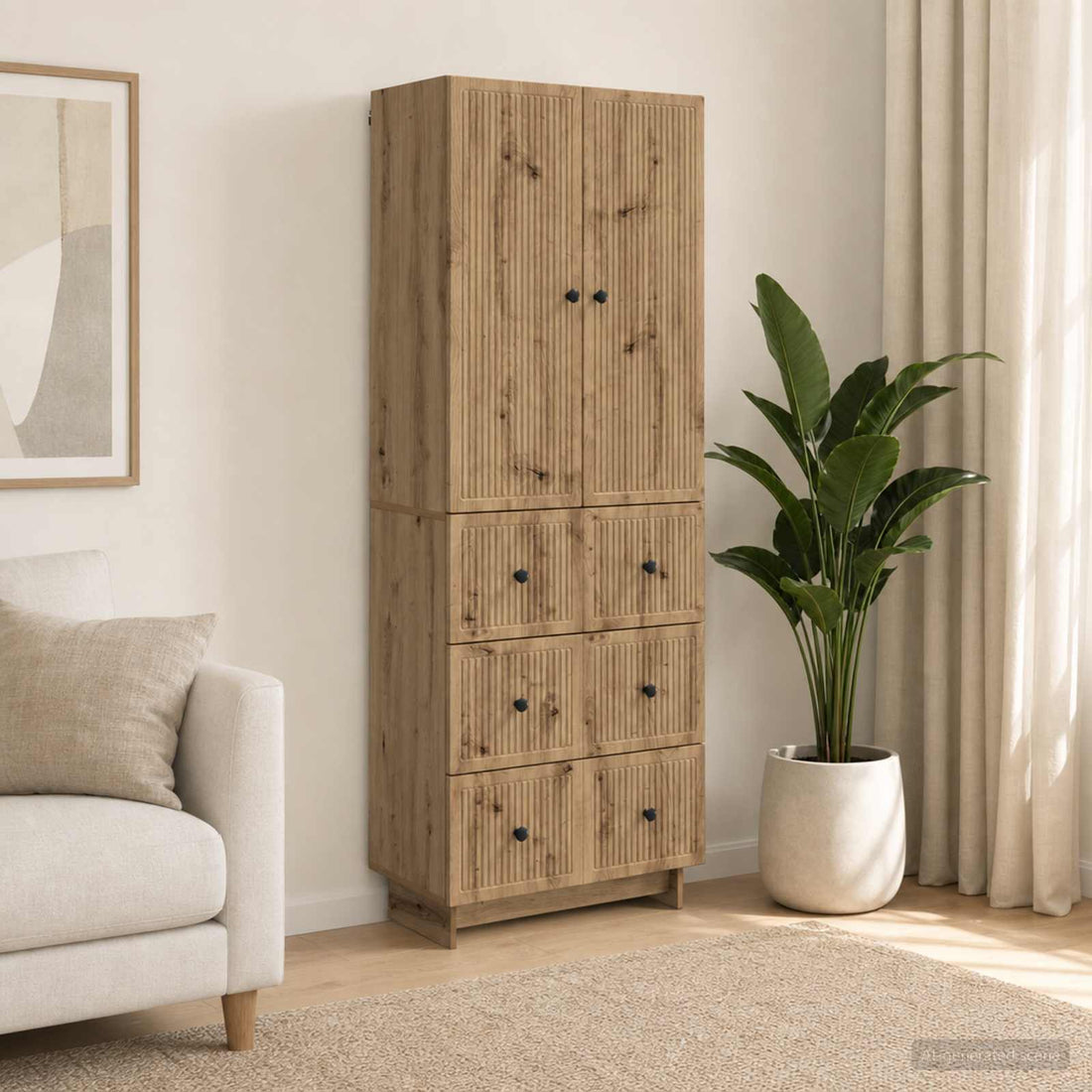 vidaXL Juego de armarios 2 uds. Roble artisan Madera de ingeniería