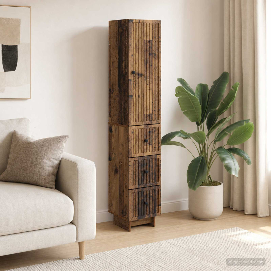 vidaXL Juego de armarios 2 uds. Madera envejecida Madera de ingeniería