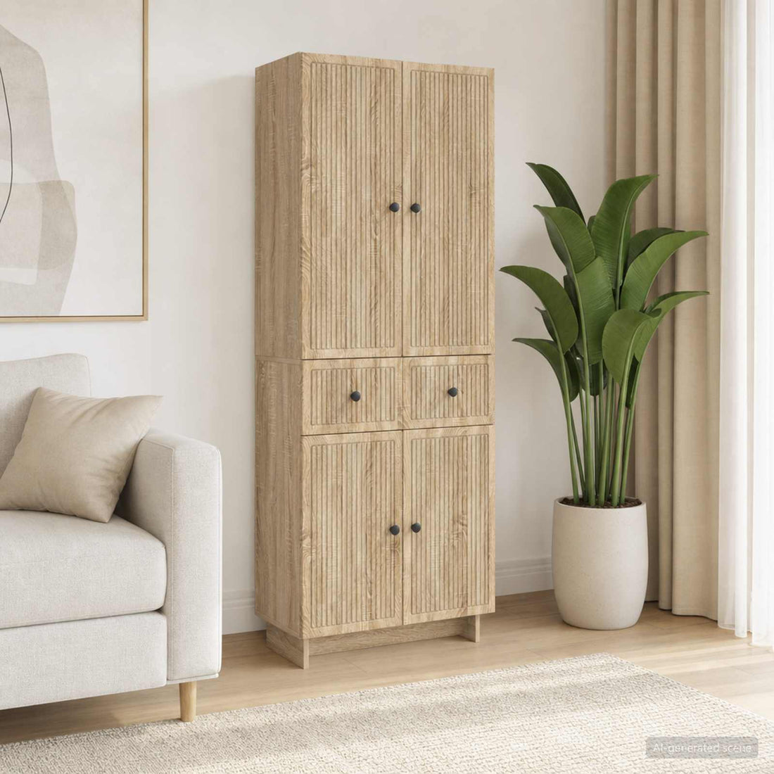 vidaXL Juego de armarios 2 uds. Madera de ingeniería