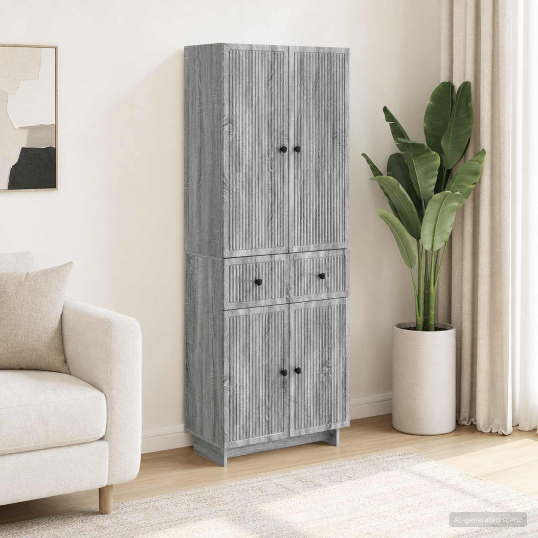 vidaXL Juego de armarios 2 uds. Madera de ingeniería