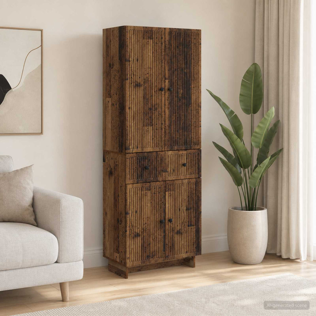 vidaXL Juego de armarios 2 uds. Madera de ingeniería