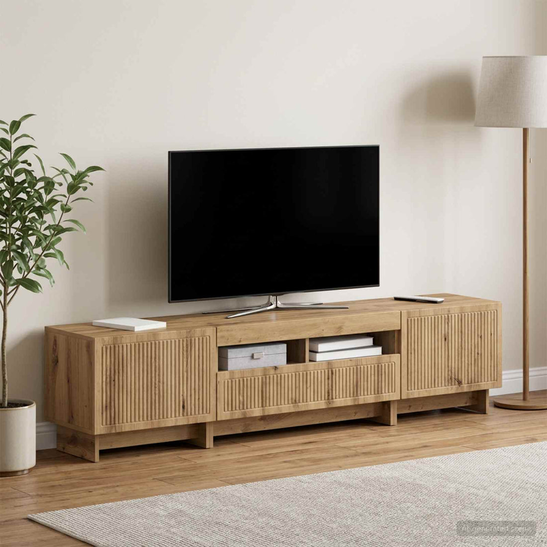 vidaXL Cabinet de TV LED de 5 piezas Roble artisan