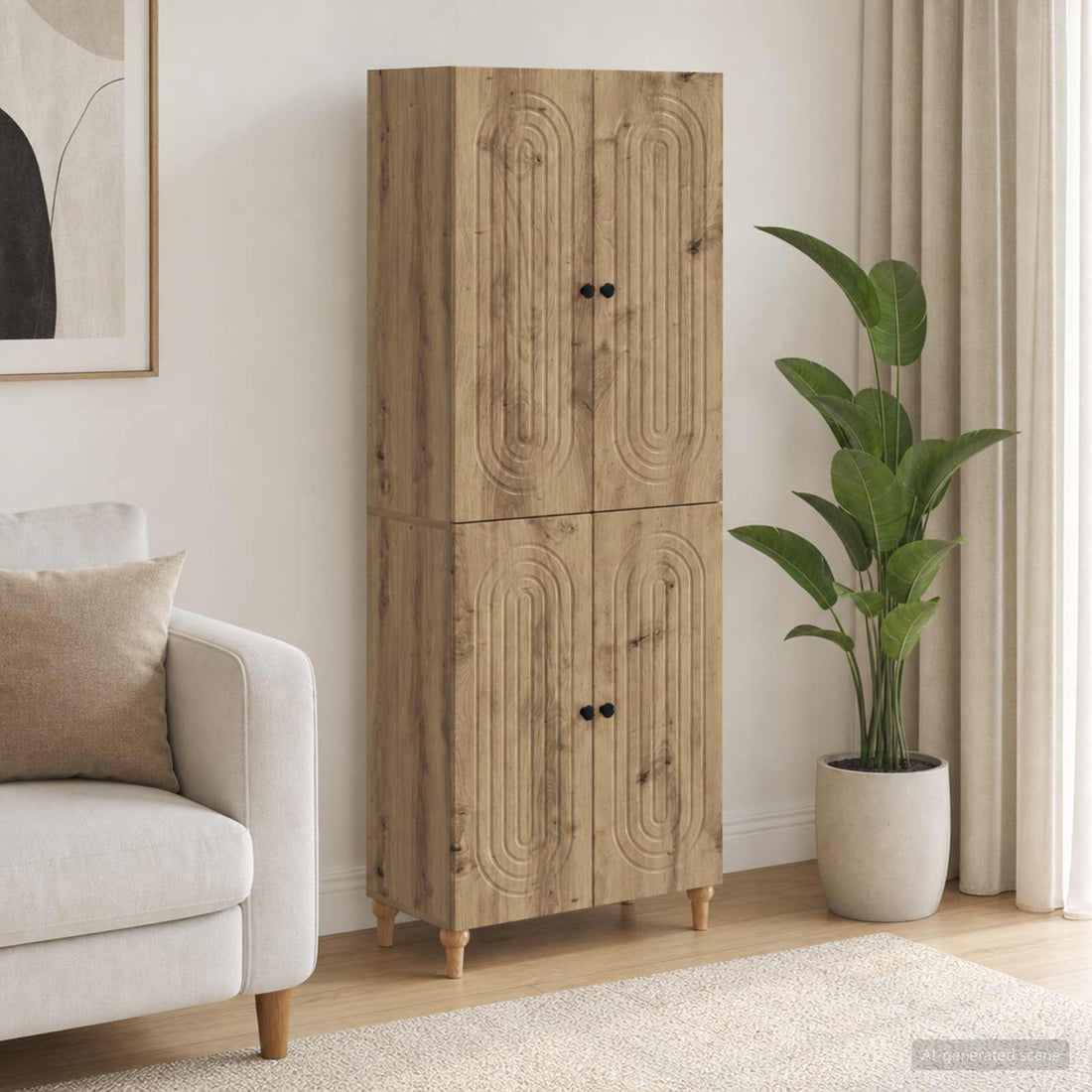 vidaXL Juego de armarios 2 uds. Roble artisan Madera de ingeniería