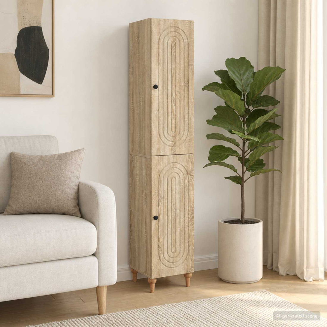 vidaXL Juego de armarios 2 uds. Roble Sonoma Madera de ingeniería