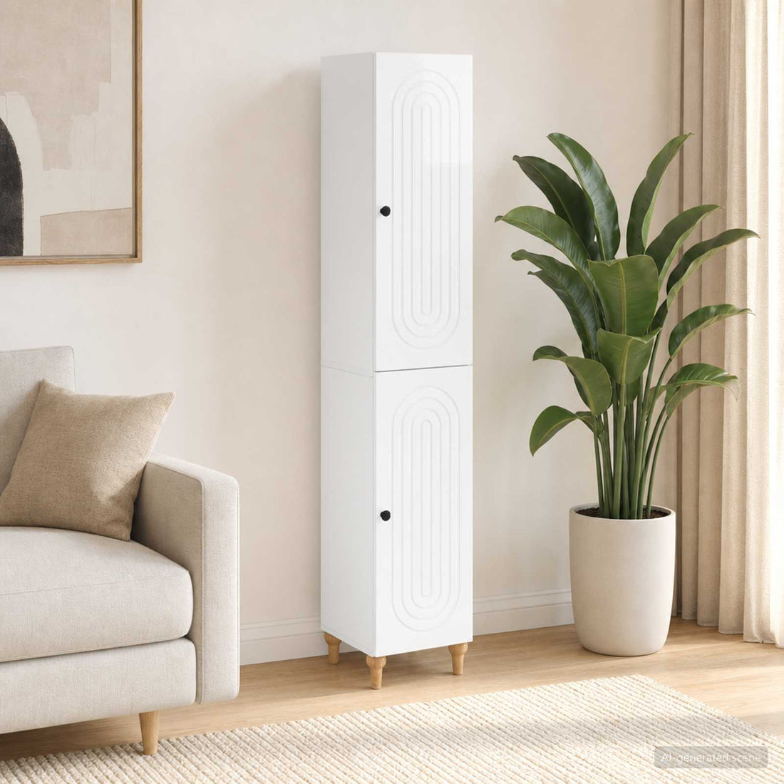 vidaXL Juego de armarios 2 uds. Blanco Brillante Madera de ingeniería