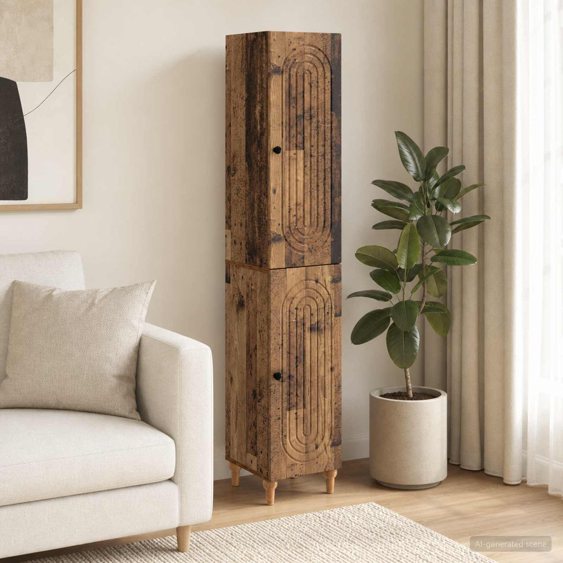 vidaXL Juego de armarios 2 uds. Madera envejecida Madera de ingeniería