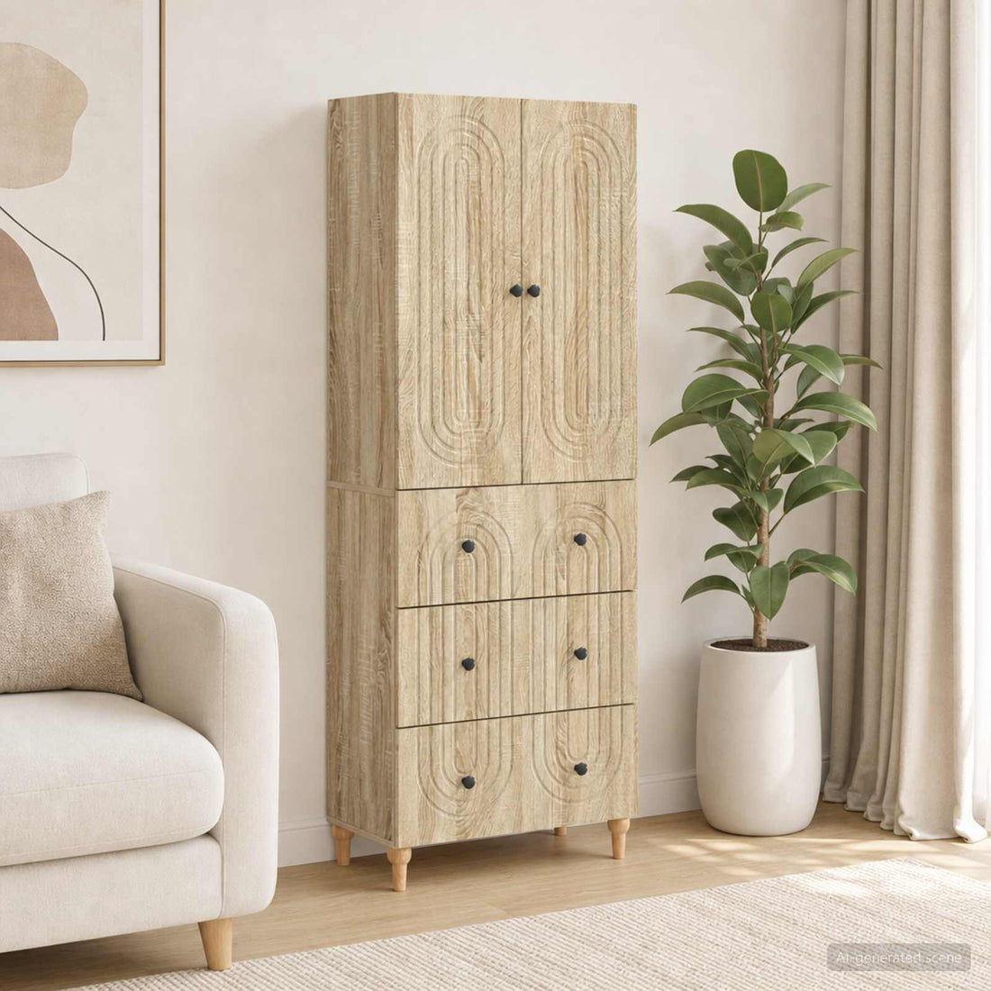 vidaXL Juego de armarios 2 uds. Madera de ingeniería