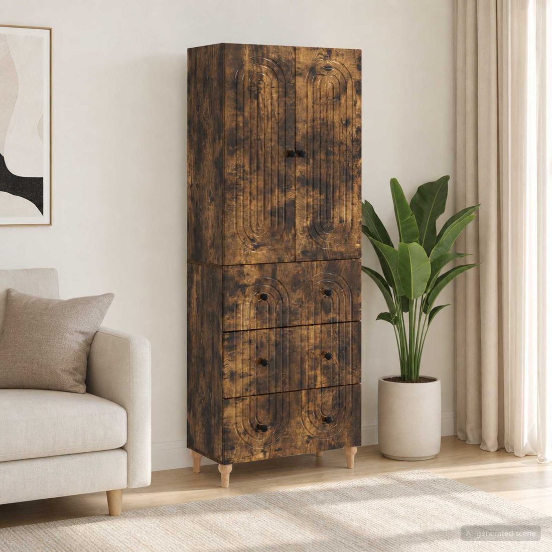 vidaXL Juego de armarios 2 uds. Madera de ingeniería