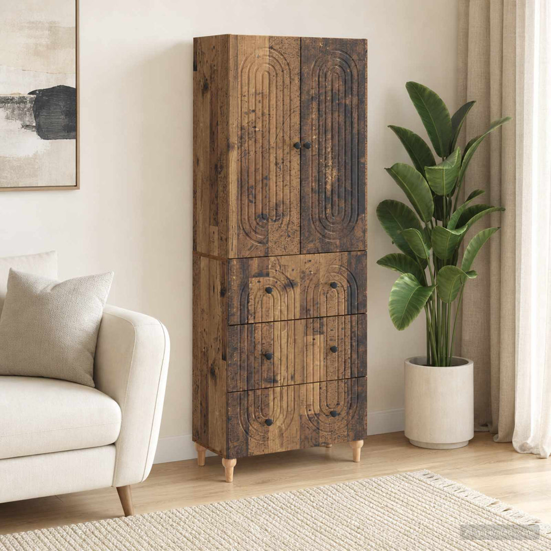 vidaXL Juego de armarios 2 uds. Madera de ingeniería