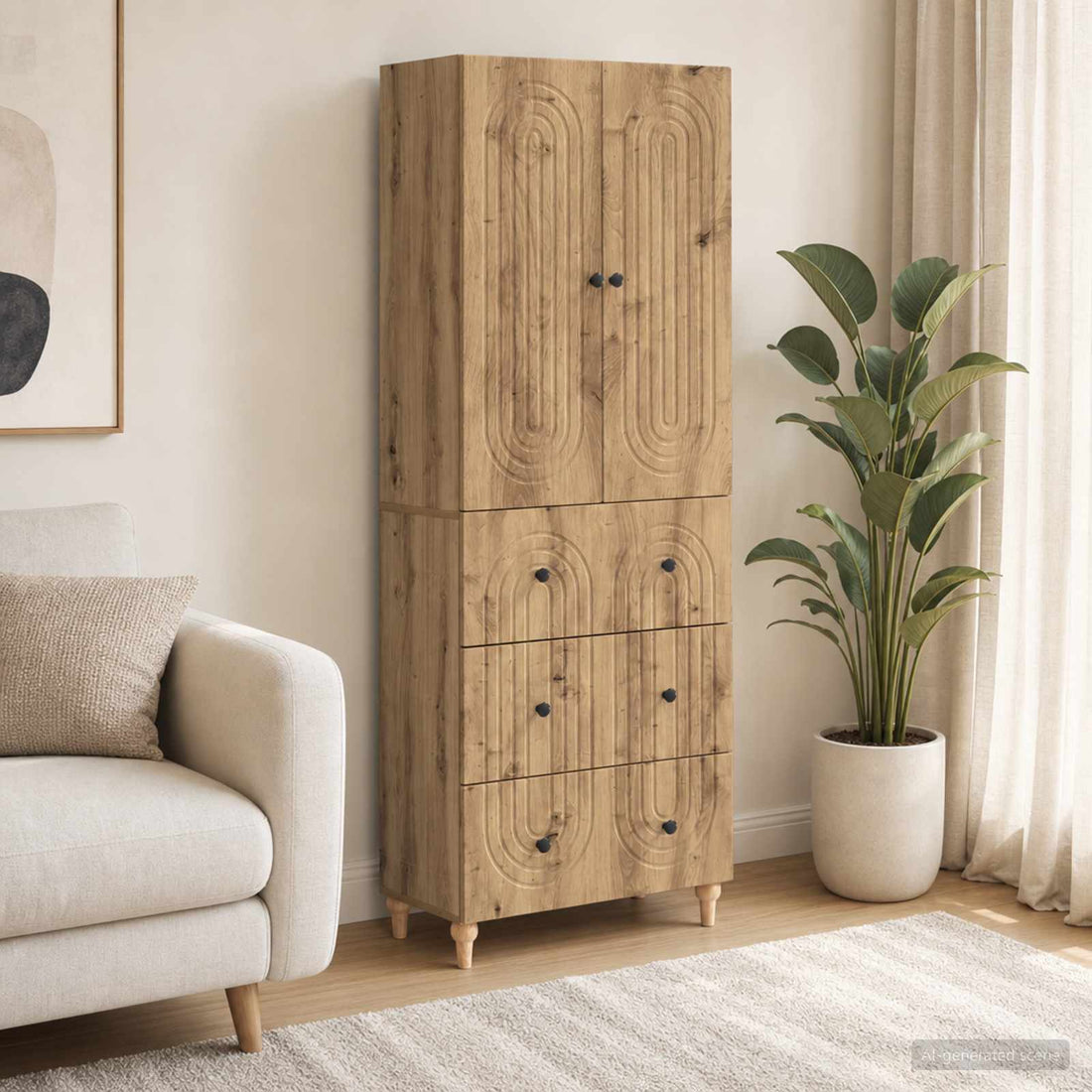 vidaXL Juego de armarios 2 uds. Roble artisan Madera de ingeniería