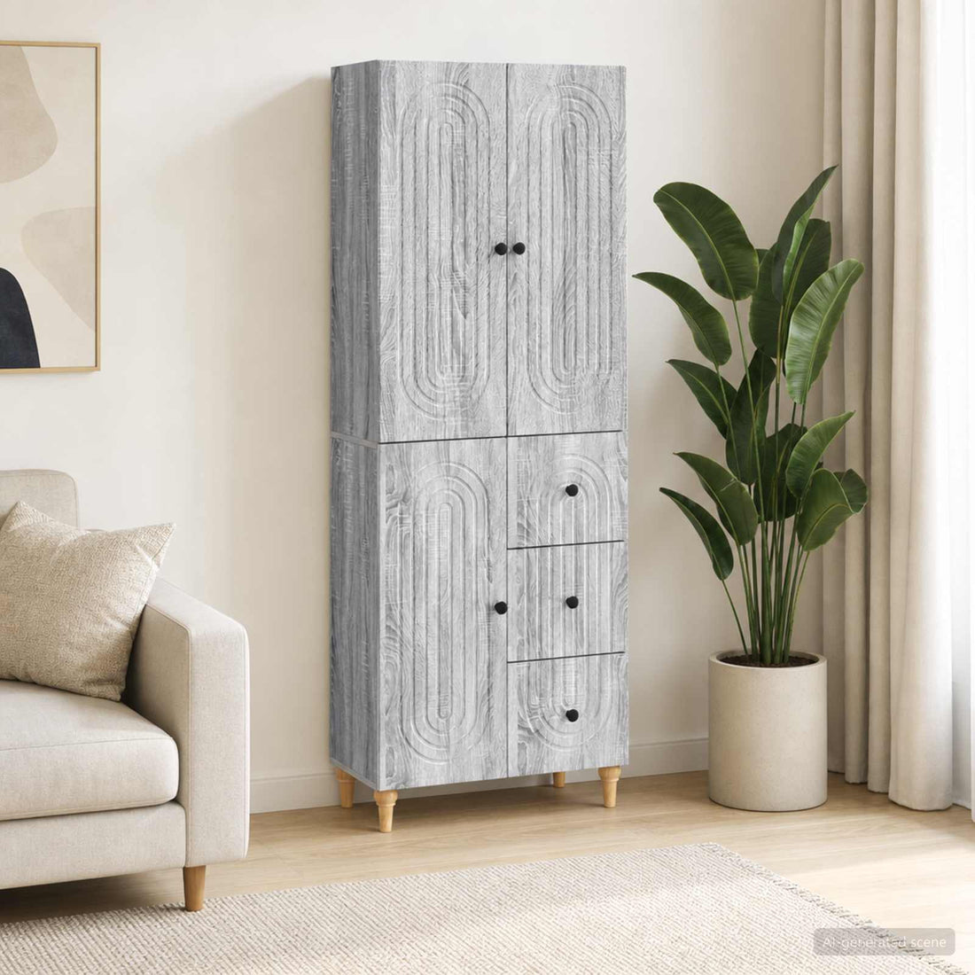 vidaXL Juego de armarios 2 uds. Madera de ingeniería
