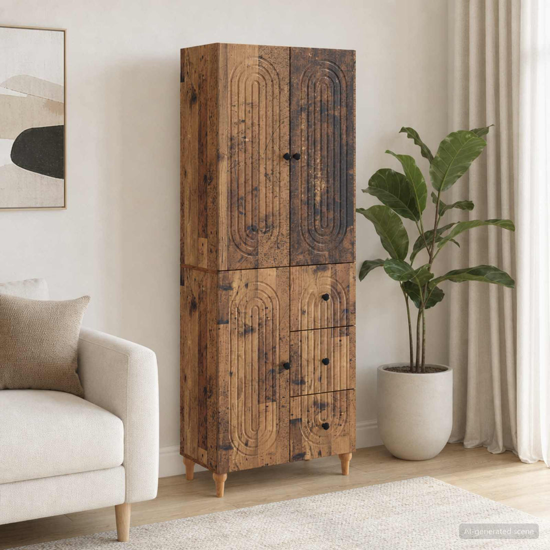 vidaXL Juego de armarios 2 uds. Madera de ingeniería