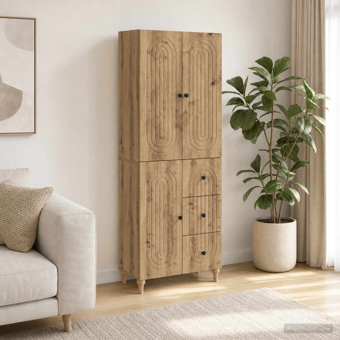 vidaXL Juego de armarios 2 uds. Roble artisan Madera de ingeniería