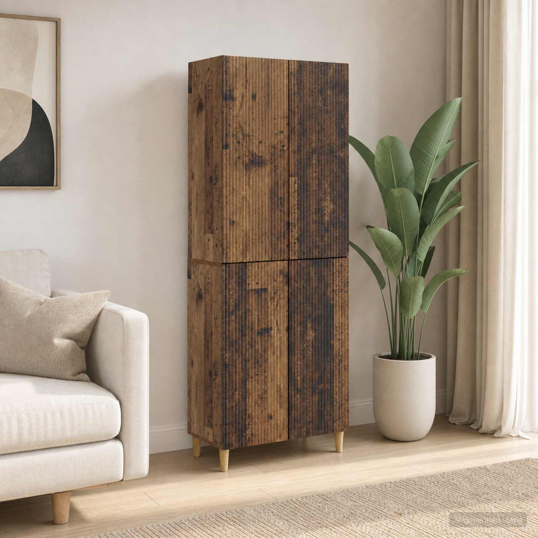 vidaXL Juego de armarios 2 uds. Madera envejecida Madera de ingeniería