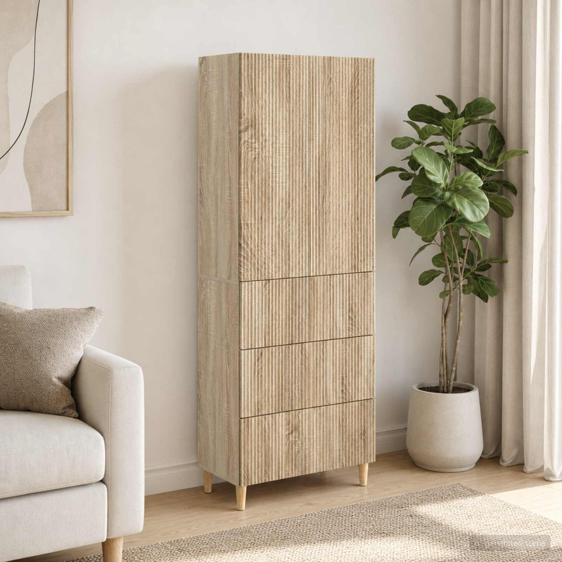 vidaXL Juego de armarios 2 uds. Roble Sonoma Madera de ingeniería