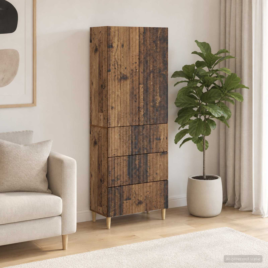vidaXL Juego de armarios 2 uds. Madera de ingeniería