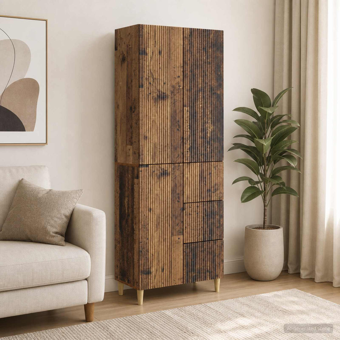 vidaXL Juego de armarios 2 uds. Madera de ingeniería