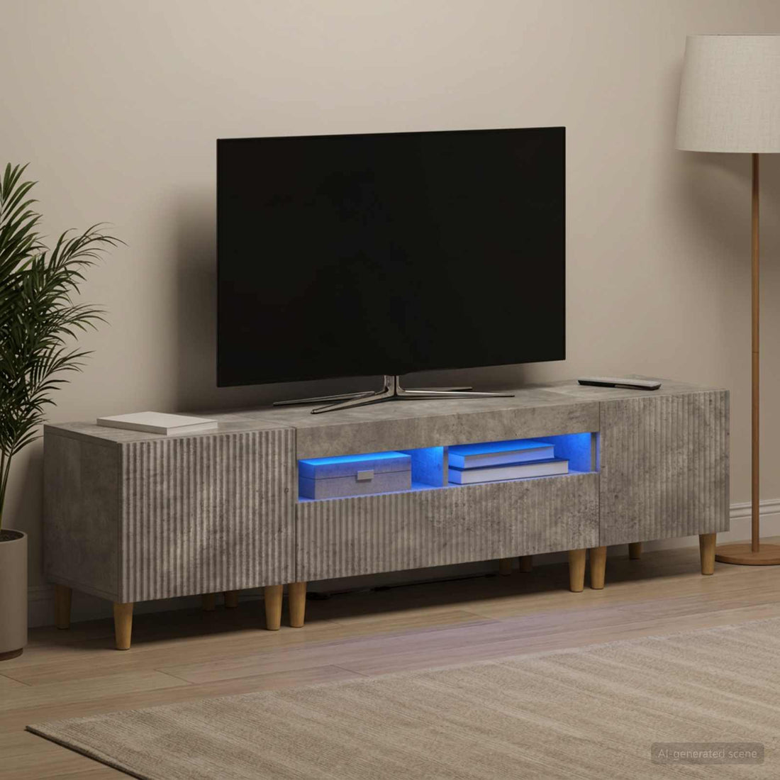 vidaXL Conjunto de 3 Muebles para TV con LED ARNHEM 3 uds.