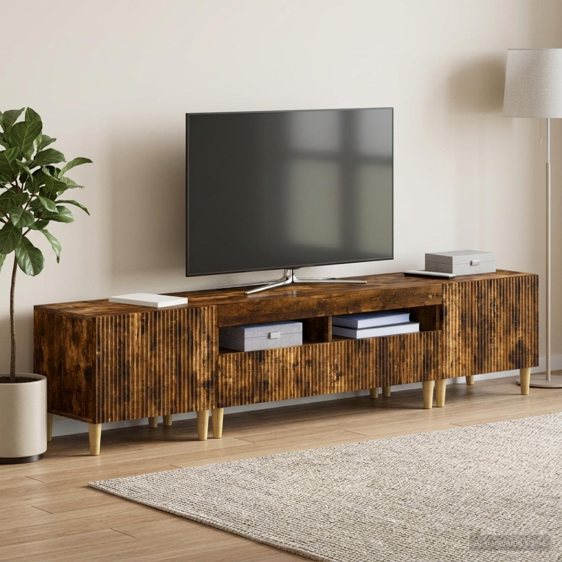vidaXL Conjunto de 3 Muebles para TV con LED ARNHEM 3 uds.