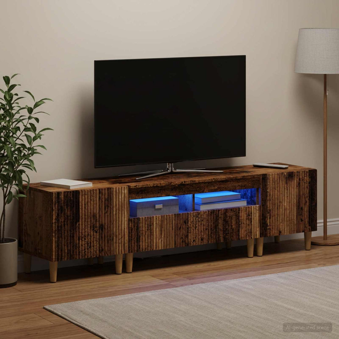 vidaXL Conjunto de 3 Muebles para TV con LED ARNHEM 3 uds.