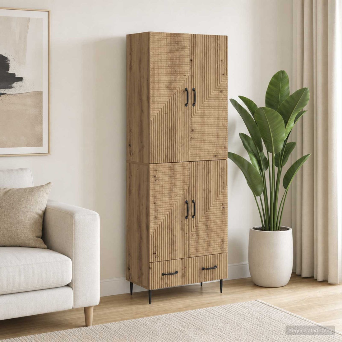 vidaXL Juego de armarios 2 uds. Roble artisan Madera de ingeniería