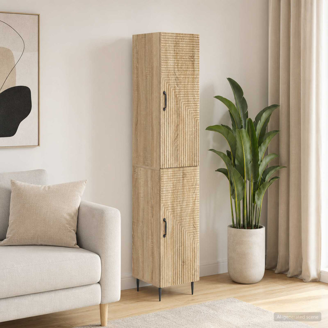 vidaXL Juego de armarios 2 uds. Roble Sonoma Madera de ingeniería