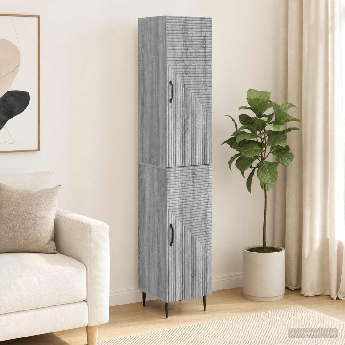 vidaXL Juego de armarios 2 uds. Sonoma gris Madera de ingeniería