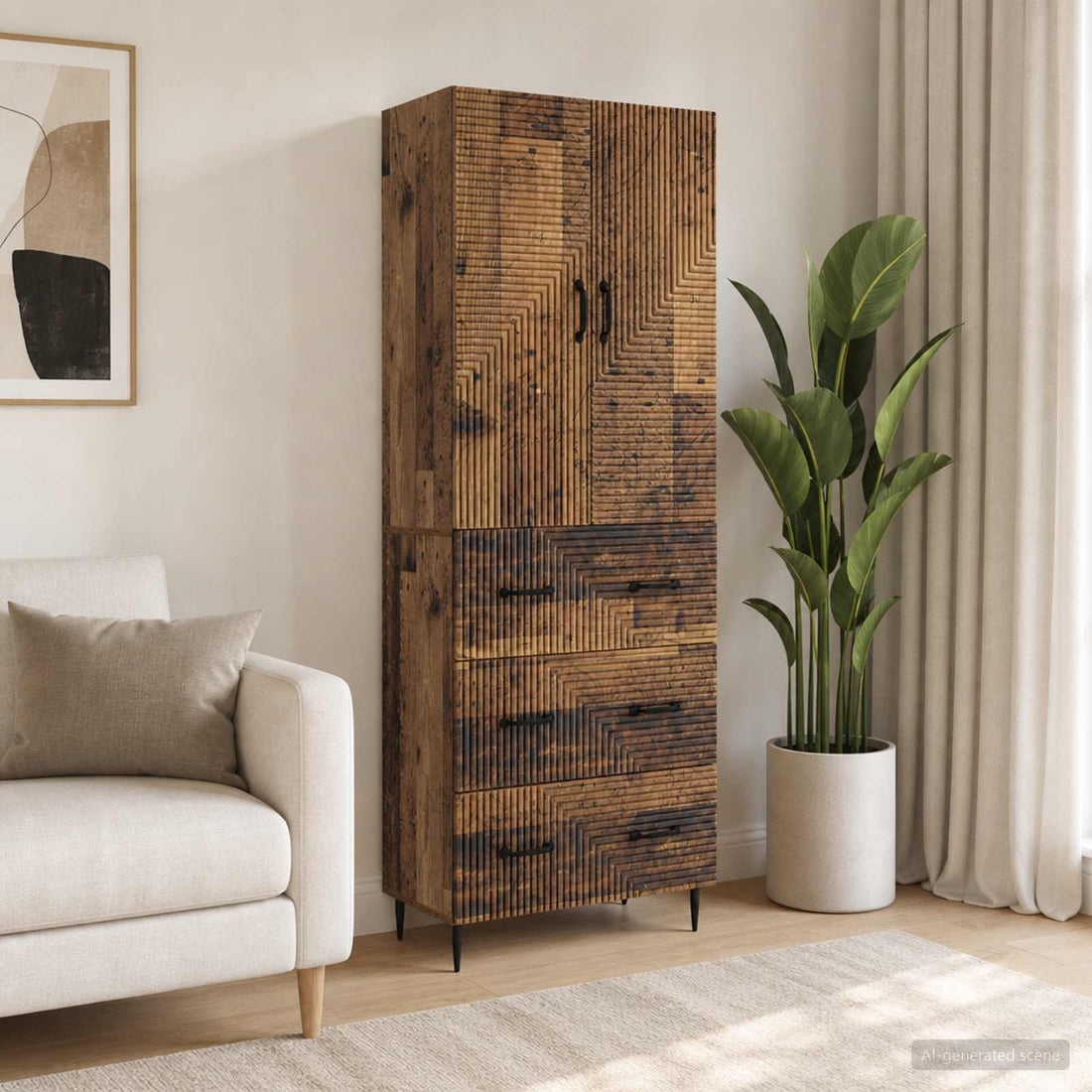 vidaXL Juego de armarios 2 uds. 66 x 34,5 x 90 cm Madera de ingeniería