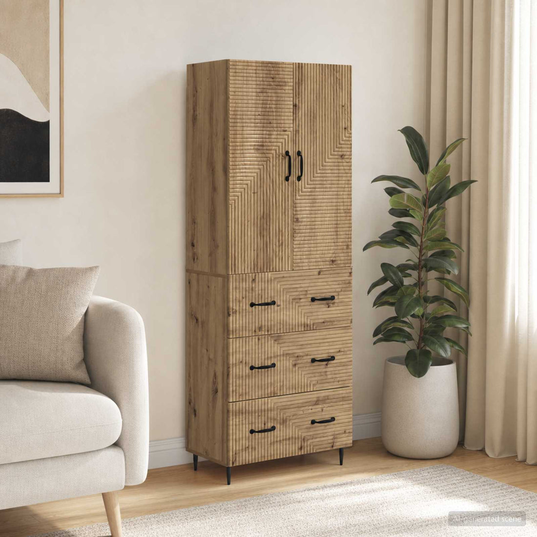 vidaXL Juego de armarios 2 uds. 66 x 34,5 x 90 cm Madera de ingeniería
