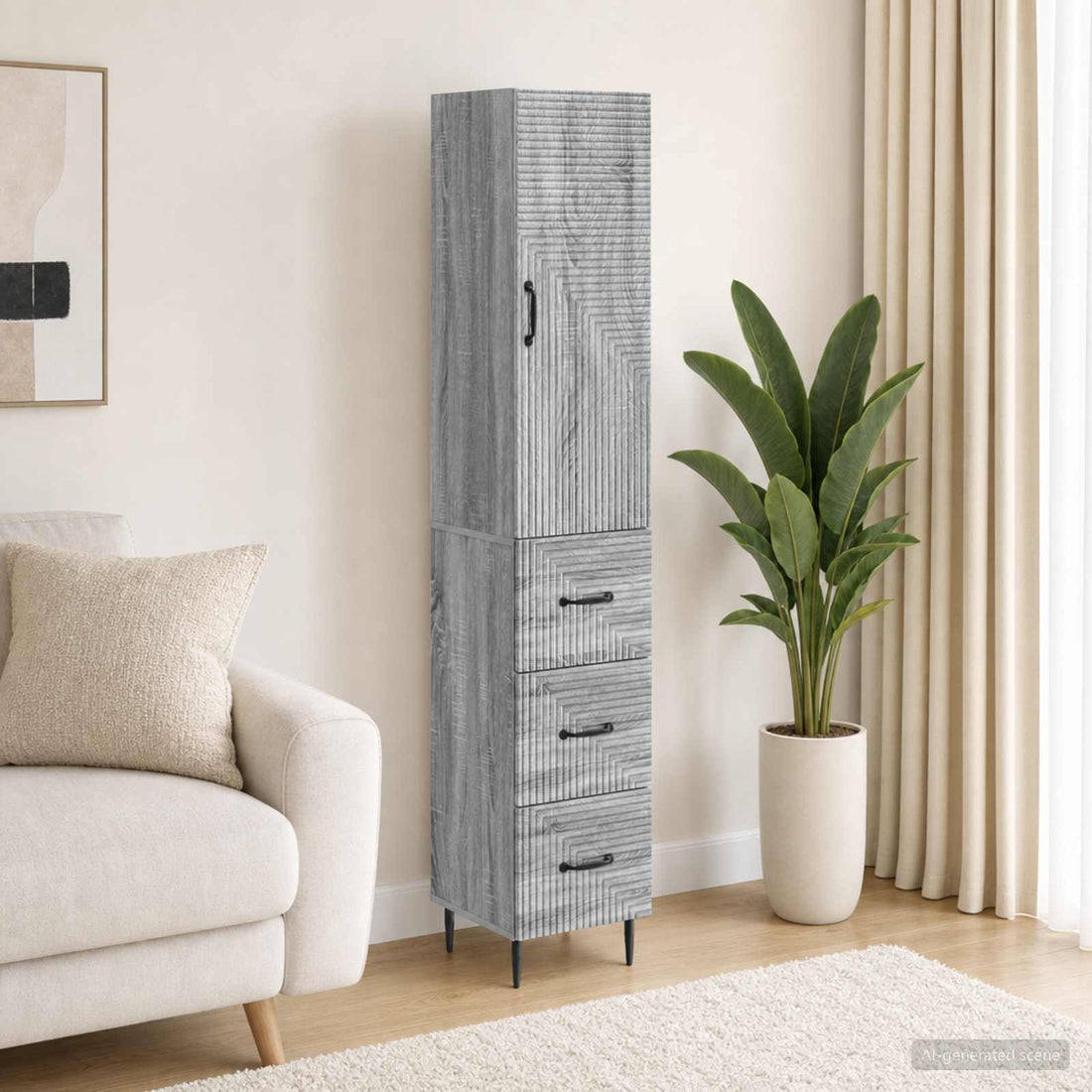 vidaXL Juego de armarios 2 uds. 33 x 34,5 x 90 cm Madera de ingeniería