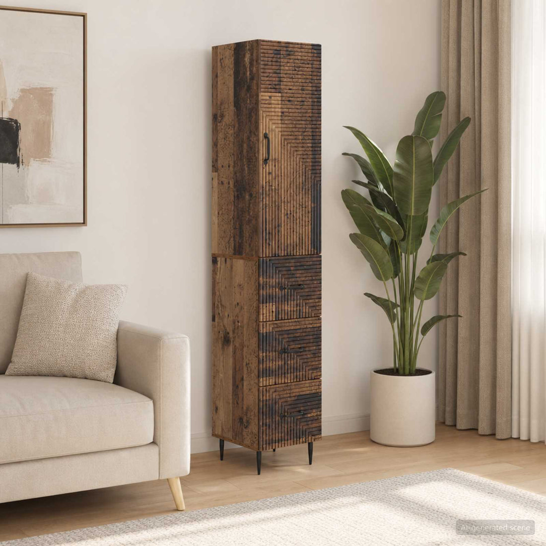 vidaXL Juego de armarios 2 uds. 33 x 34,5 x 90 cm Madera de ingeniería