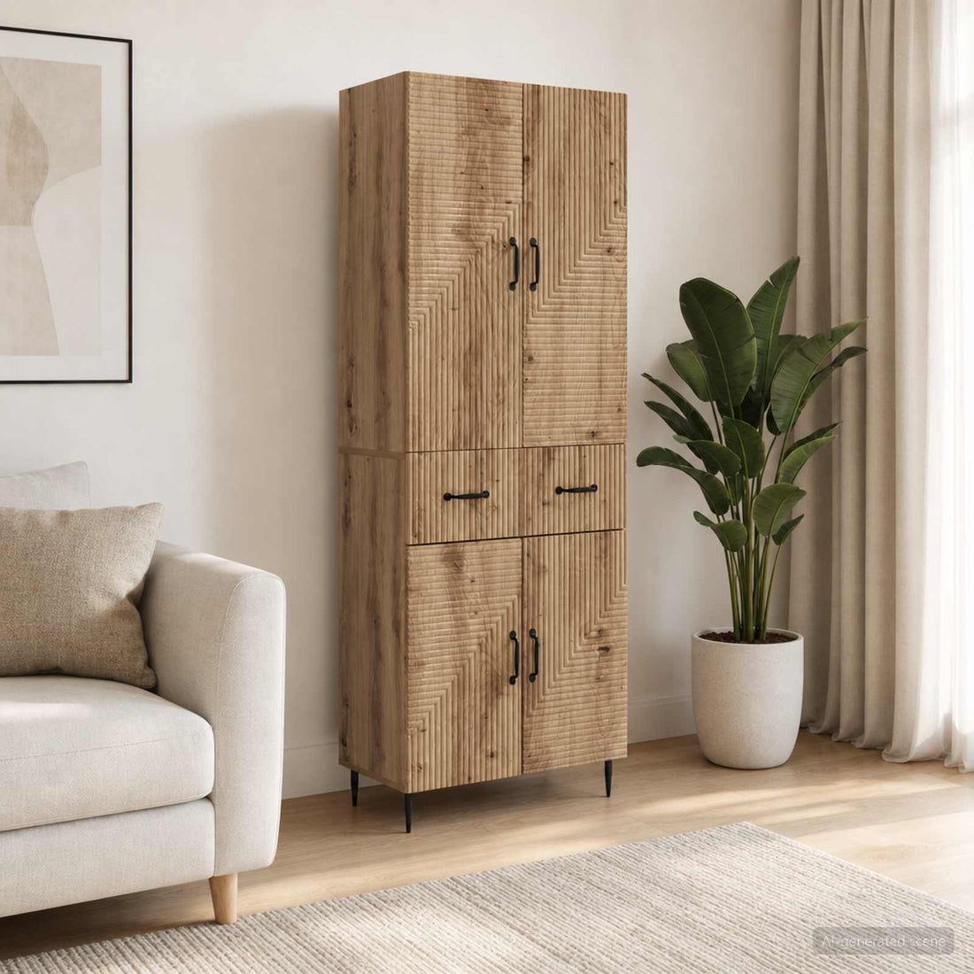 vidaXL Juego de armarios 2 uds. Roble artisan Madera de ingeniería