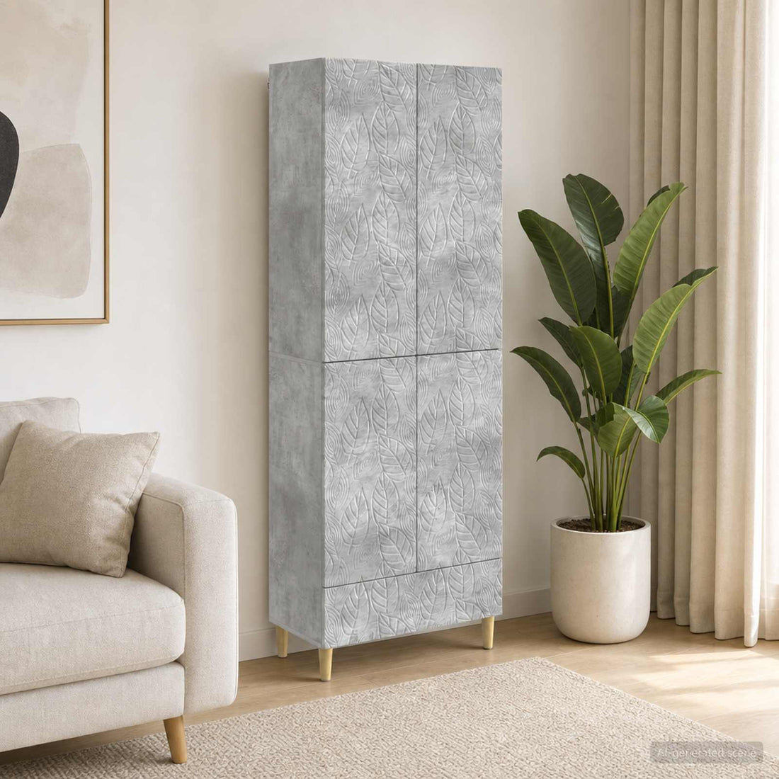 vidaXL Juego de armarios 2 uds. Gris Hormigón Madera de ingeniería